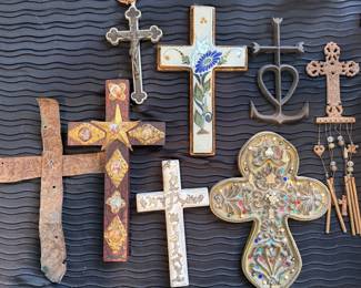 Collection of artisanal crosses