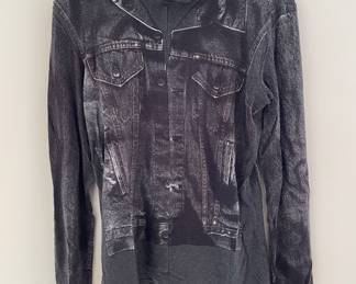 Jean Paul Gaultier jean patterned turtleneck- 90’s