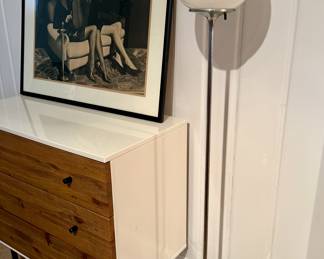 “Egg Shade” Floor Lamp attr to Laurel Lamp Company