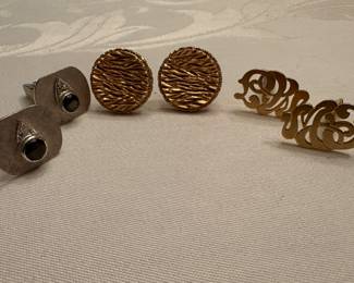 Gold cufflinks