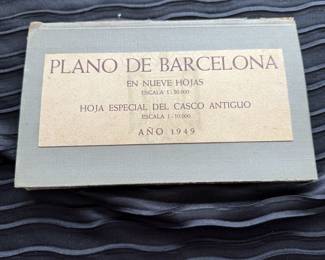 Vintage map of Barcelona