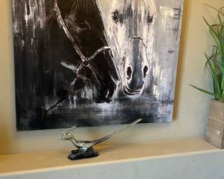 Art , horses on canvas