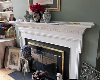 Stafforshire dogs; fireplace items