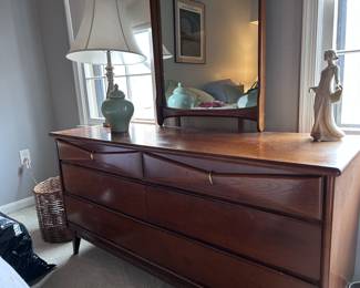 MCM dresser with mirror…matches high boy