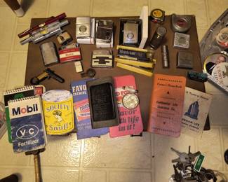 Lots of advertising pieces 