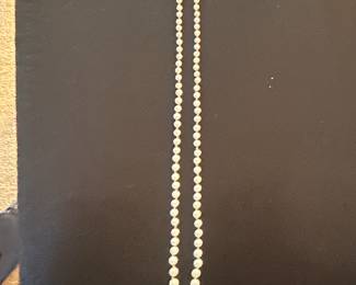 Real pearl necklace, gold plate clasp