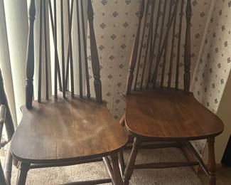 Primitive spindle back chairs