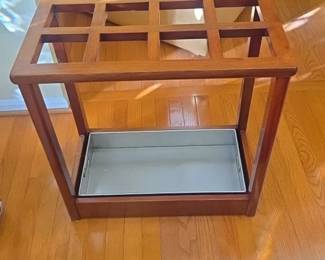 MCM Umbrella Holder with Metal Tray Inlay