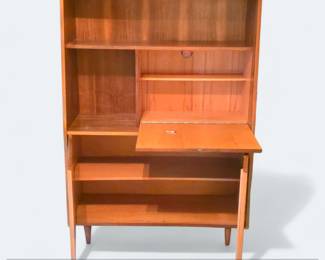MCM Walnut Desk and Bookcase