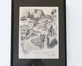 Crookedest Street in the world signed by Don Darcy print