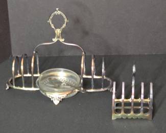 English Silverplated Toast and Butter Holders