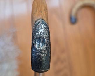 Collection of 4 Antique Umbrellas with Sterling Silver on Handles