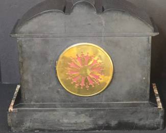 Antique Black Marble Mantel Clock