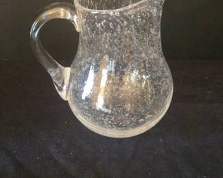 Vintage Bubble Glass Pitcher