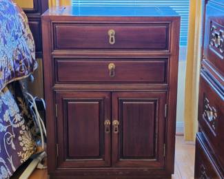 Chinese Rosewood Side Table/ Cabinet