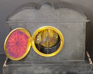 Antique Black Marble Mantel Clock