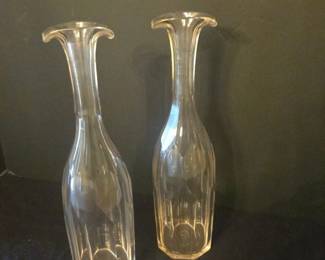 Pair of Vintage Crystal Decanters