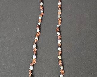 Handmade Seed Bead and Freshwater Pearl Necklace