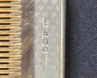 Antique British Sterling Silver Complete Vanity Set in Original Case