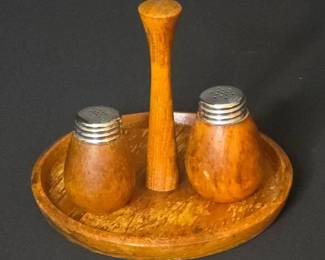 MCM K Holmberg Rostfritt Salt and Pepper Shaker with Tray