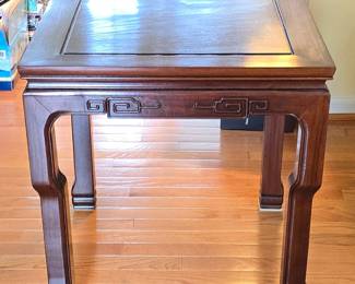 Chinese Rosewood Side Table with Carved Details