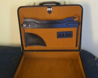 Vintage Leather Briefcase with Combination Locks