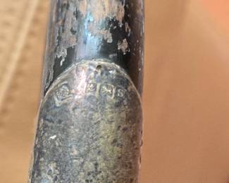 Antique English Gentleman's Canes with Sterling Handles