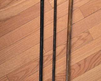 Antique English Gentleman's Canes with Sterling Handles
