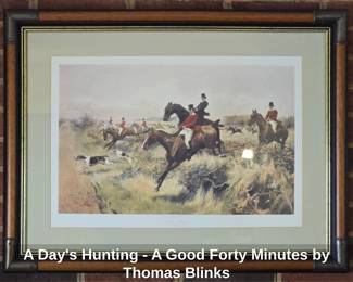 A Day's Hunting- A Good Forty Minutes by Thomas Blinks