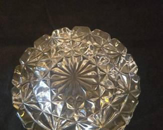 Vintage Cut Crystal Ashtray/ Candy Bowl