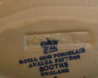 Booths "Azalea" Pattern Semi Porcelain Soup Tureen with Ladle