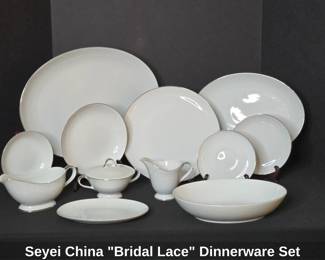 Seyei China "Bridal Lace" China Dinnerware Set