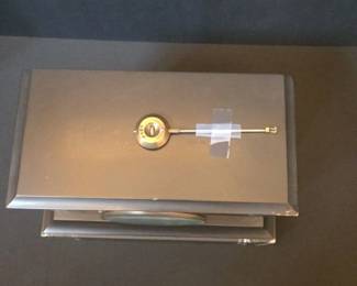 Antique Art Nouveau Mantel Clock with Marble Accents