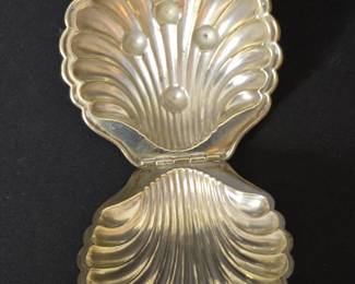 Victorian Silver Plated Shell Trinket Box