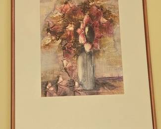 Still Life Painting of Sun Flowers in a Vase