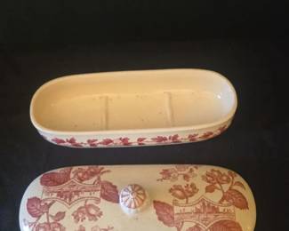 Antique Blue Willow Pattern Soap Dish