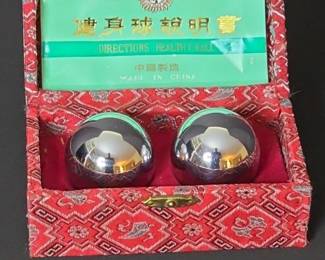 Chinese Baoding Balls with Ornate Box