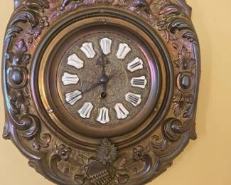 Antique Cherub Motif French Wall Clock