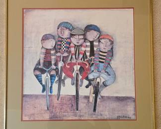 Artwork by G. Pardo Boulanger " Five Cyclists"