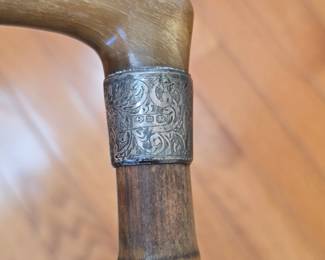 Collection of 4 Antique Umbrellas with Sterling Silver on Handles