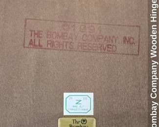 The Bombay Company Wooden Hinged Box