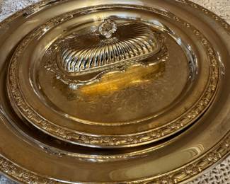 Silver Plate Serving Trays
Butter Dish