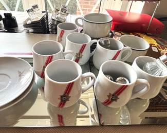 TWA Ambassador Club china, salt and pepper holders and other misc. items.