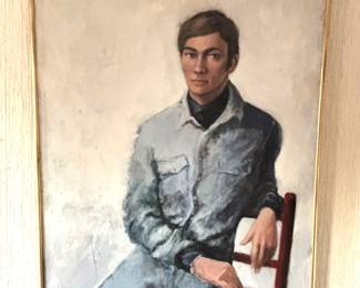Very nice portrait painting of a young man.
