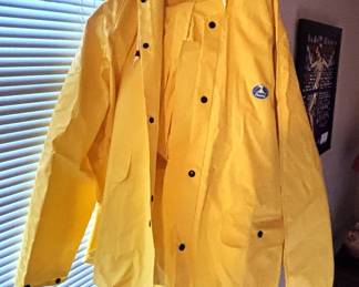 Airport rain slicker