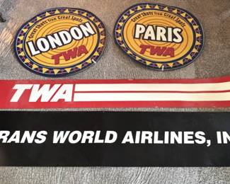 We have a large amount of TWA signage and advertising items.  