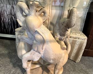 Great unique beveled glass elephant base table.                                         BUY IT NOW! $150.00 Call Jan to purchase. 314-960-5700                  48D x 31H