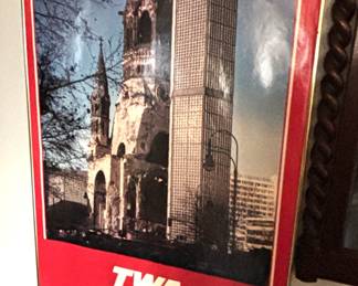 TWA Berlin framed poster.
