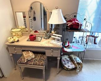 We have two painted vanities.  Wouldn't they be fun to paint in the color of your young girl's dreams?