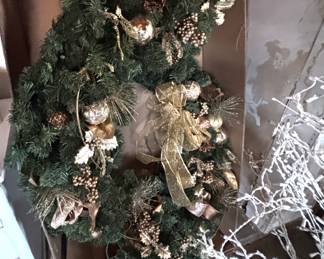 Large two piece electric wreath.
